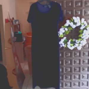 Dark blue /purple veelure plus size dress 16/18